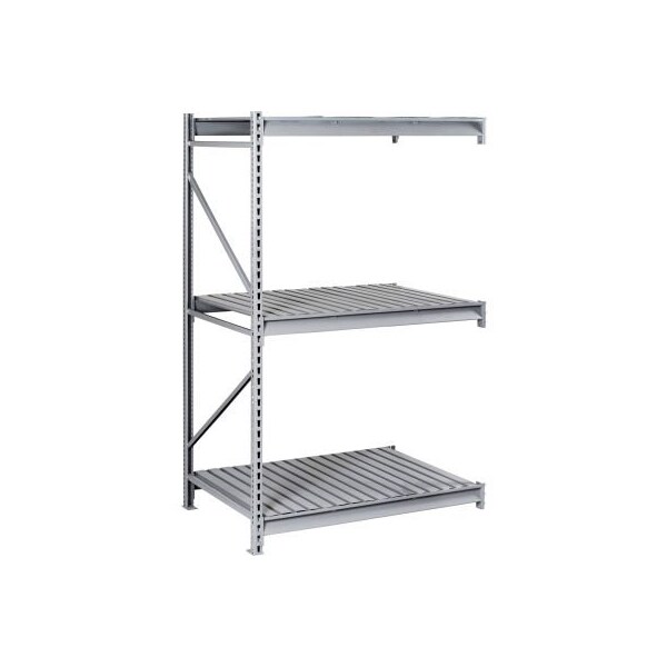 Tennsco Tennsco Bulk Storage Rack - 96"W x 36"D x 84"H - Add-On - 3 Shelf Levels - Steel Deck - Light Gray BU-963684CA-LGY - main
